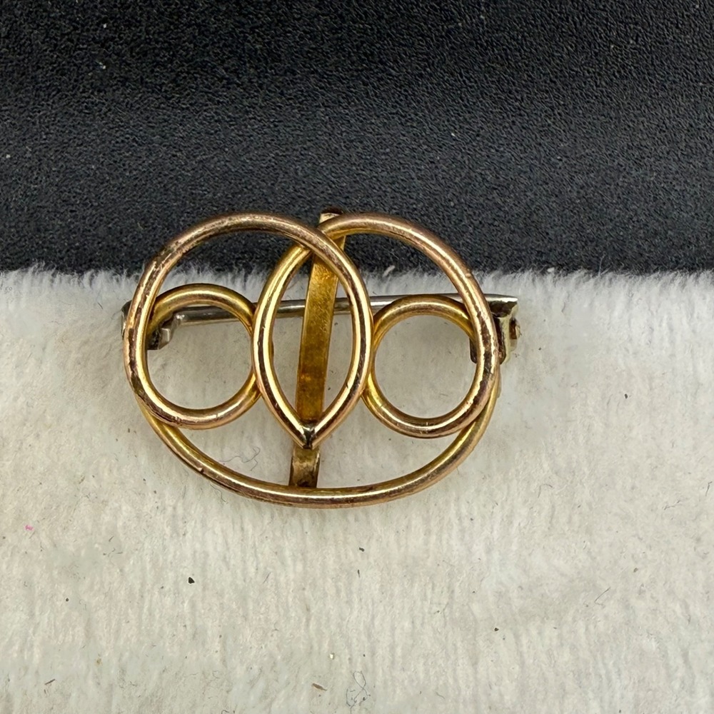 Vintage Gold Filled Brooch Knot Pocket Watch Pin